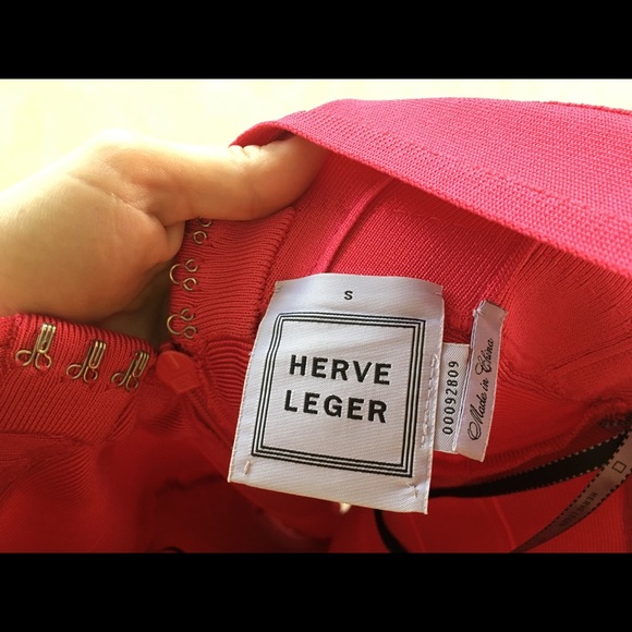 2012 hot pink Herve Leger bandage minidress - Picture 2 of 3